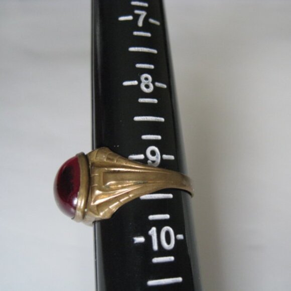 Men's Gold Tone Vintage Ring Size 9+ - Picture 7 of 10